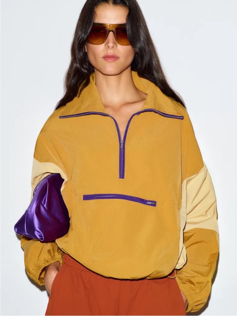 NWT Reformation x Umbro Valeria Anorak Jacket Chartreuse XS - Picture 7 of 8